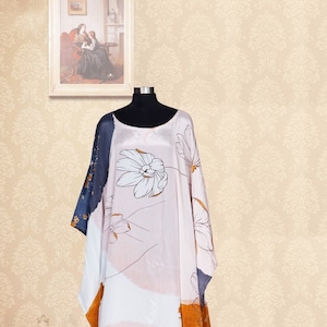 Blossom Elegance: Women's Floral Print Kaftan for Effortless Style