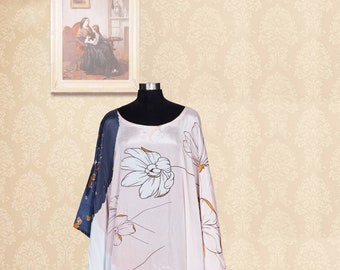 Blossom Elegance: Women's Floral Print Kaftan for Effortless Style