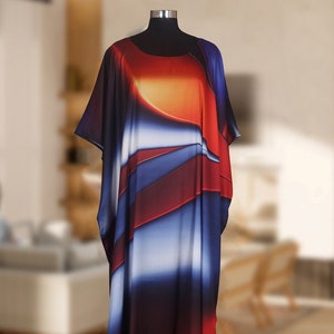 Resort wear kaftan for woman kaftan plus size long caftan dress kaftan seide kaftan cruise wear kaftan silk printed loungewear silk kaftan
