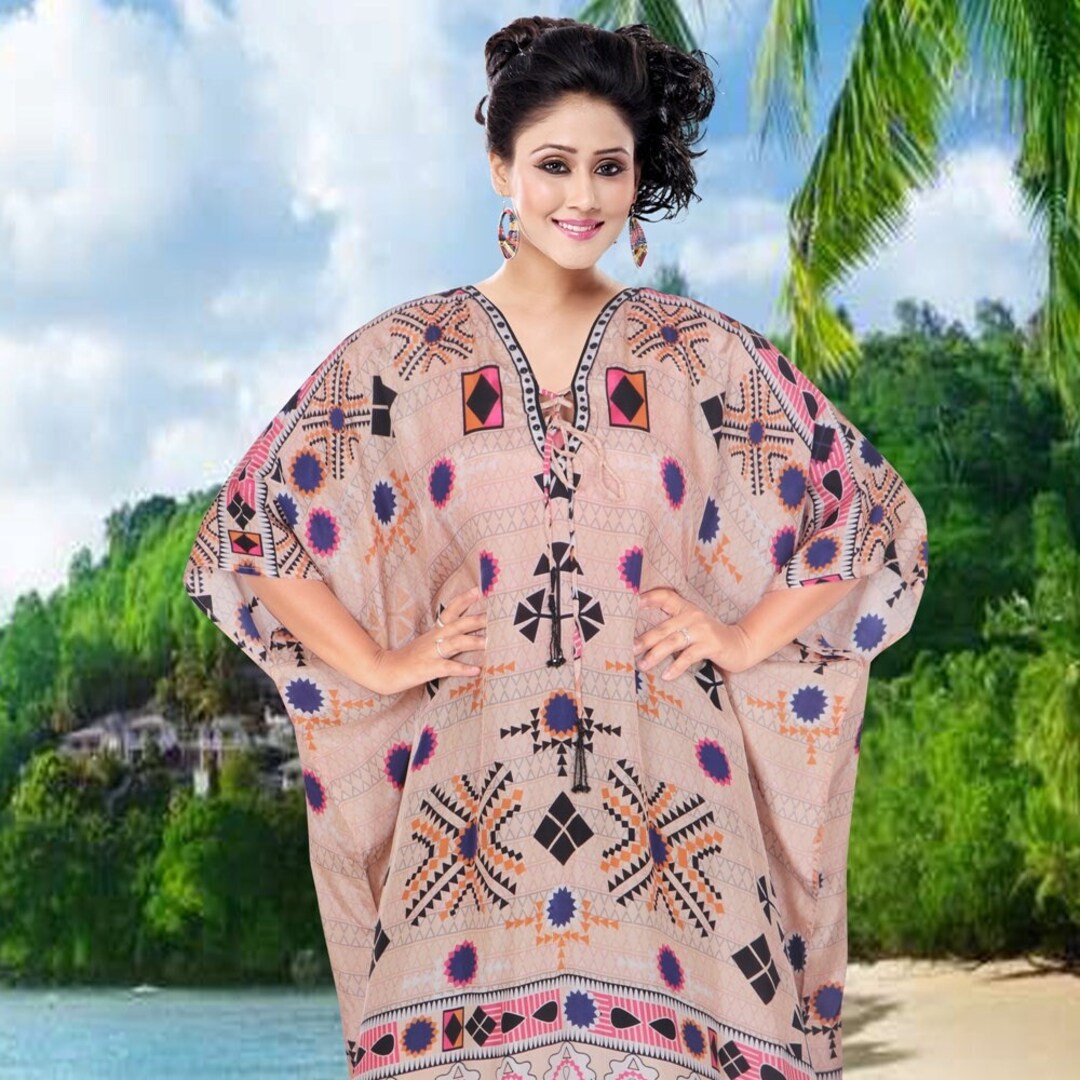 Lace up Luxurious Silk Kaftan Caftan Cover Up Silk Kaftan Etsy
