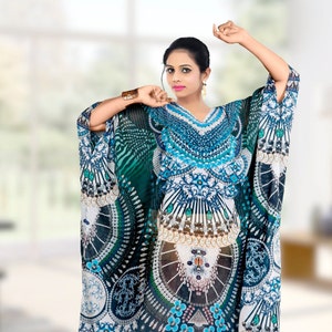 Kaftan for woman  Printed kaftan resort wear plus size kaftan dress digital print kaftan designer print kaftan dress for woman