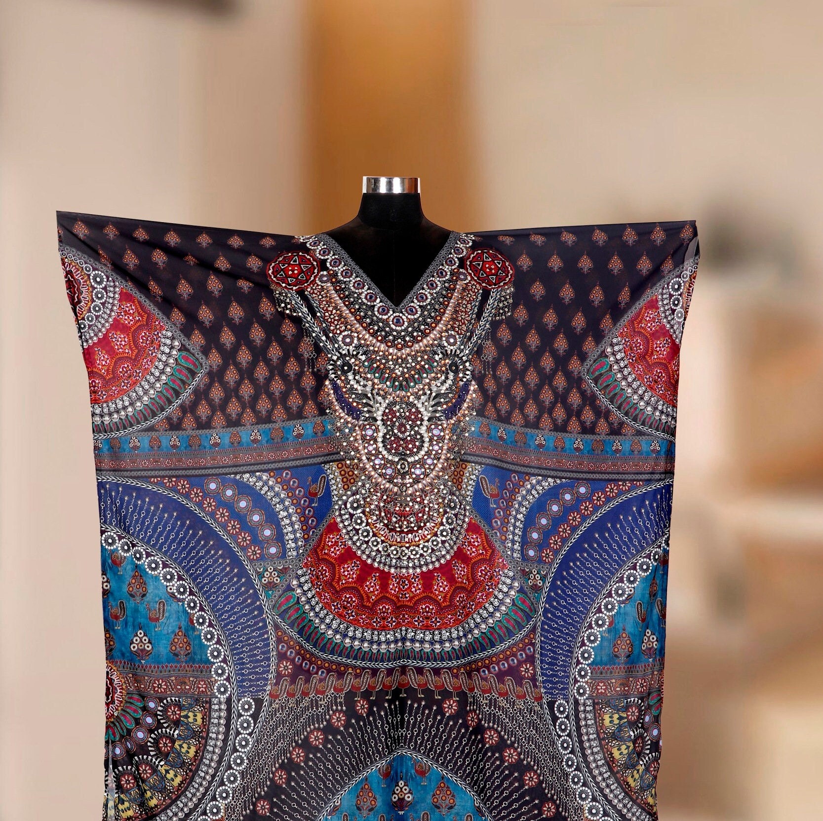Printed Kaftan Dress