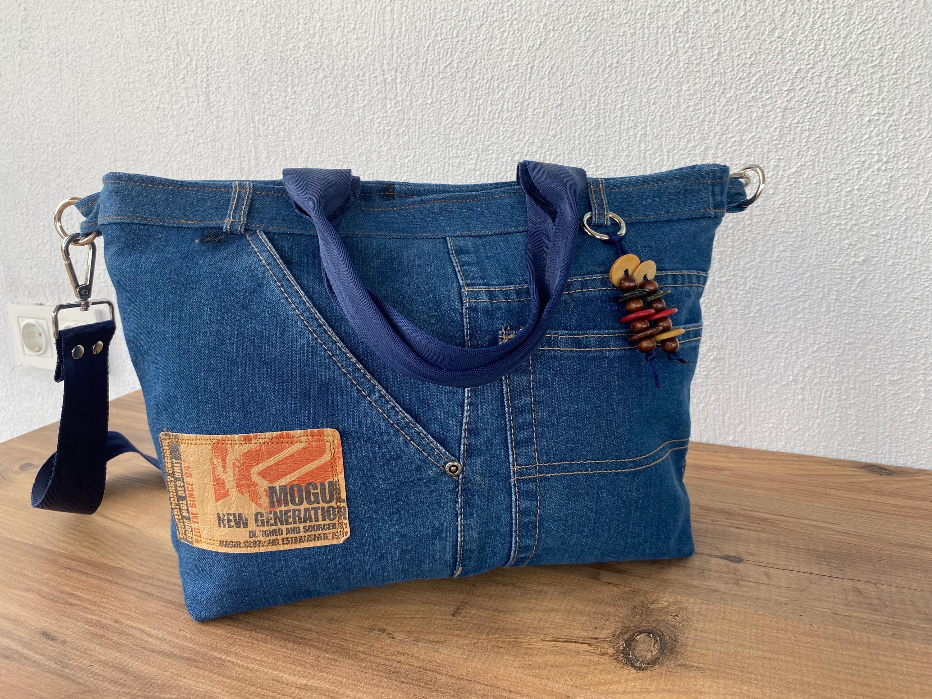 バッグ 00s vintage breach denim big tote bag Vintage denim Tote Bag Large Heavy Fabric Huge Captain