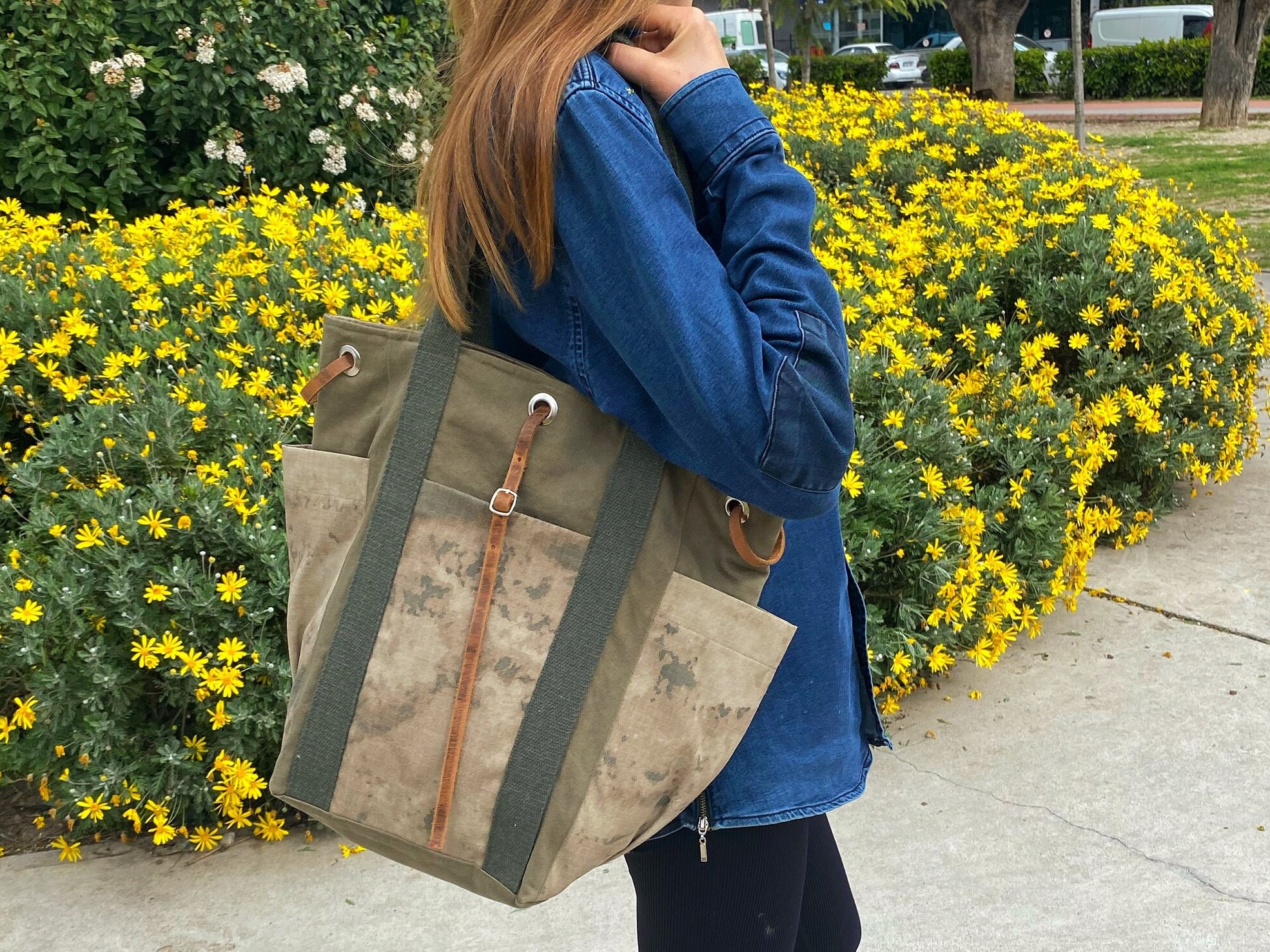 Recycled military canvas bags sale