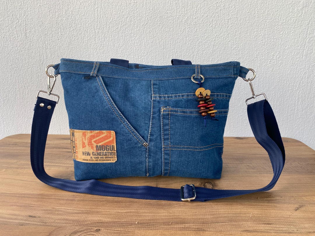Upcycled Jeans Bag, Recycled Best Gift, Recycled Denim