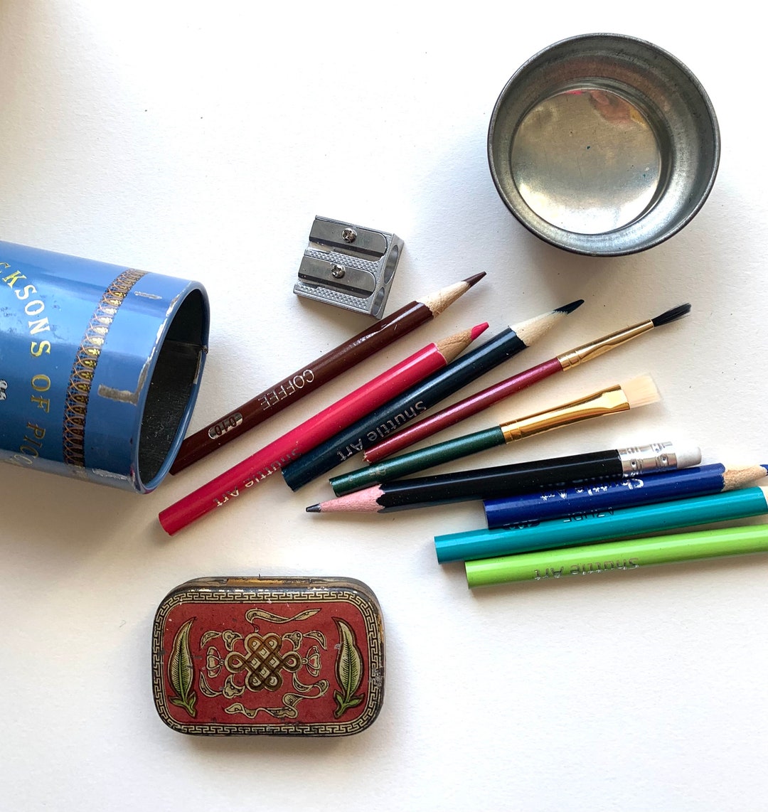 Vintage Tin. Take a Long. Art Supply Kit. Etsy