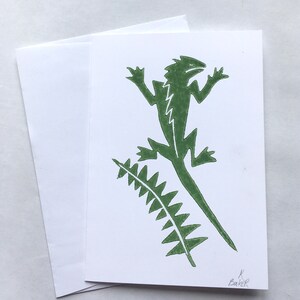 Carte vierge lézard