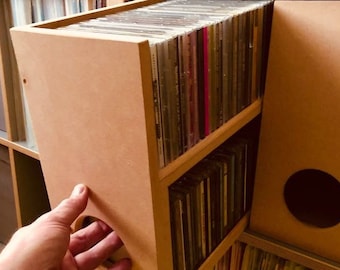CD storage box - Holds 60 - To fit Ikea Kallax/Expedit -Fully built wooden storage crate -UK hand made (sold individually) -Compact disc