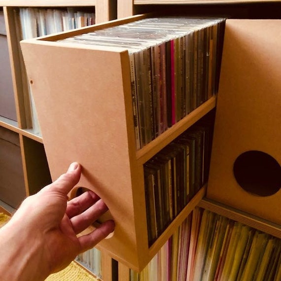 CD Storage Box - Holds 60 - to Fit Ikea Kallax/expedit -fully Built Wooden Storage Crate -UK Hand Made (sold Individually) -compact Disc