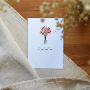 Glückwunschkarte | Postkarte Aquarellmotiv | Postkarte herzlichen Glückwunsch | Geburtstagskarte minimalistisch | Karte Gratulation