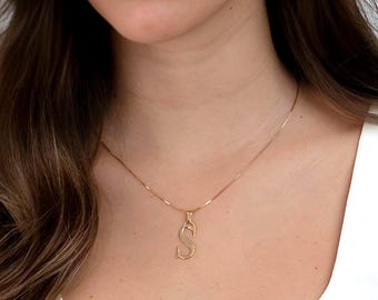 Large Initial Necklace
