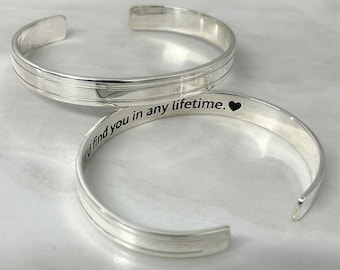 Mens Cuff Bracelet Secret Message Gift