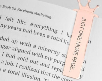 Personalized Crown Metal Bookmark Sterling Silver