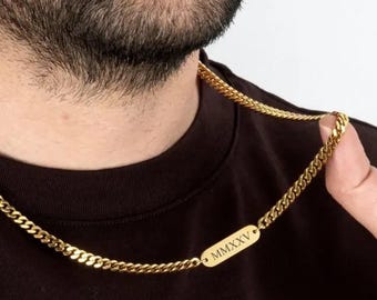 Stainless Steel Cuban Chain Necklace for Men