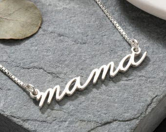 Mama Name Necklace Sterling Silver