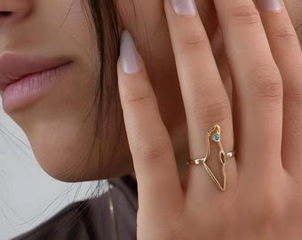 Birthstone Israel Map Ring Sterling Silver