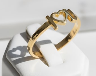 Personalized Two Initial Heart Ring in Sterling Silver