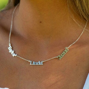 Personalized Mom Necklace with Kids Names – Sterling Silver, Gold, or Rose Gold Custom Mothers Day Jewelry Gift for Mom or Grandma