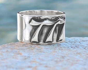 Old English Statement Ring Sterling Silver