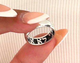 Hebrew Bible Verse Ring - Hidden Message Engraving