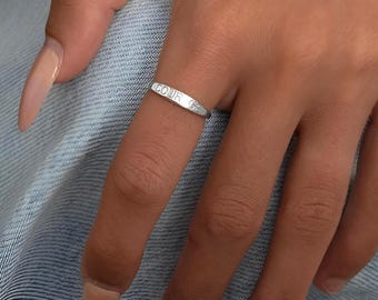 Custom Engraved Name Ring