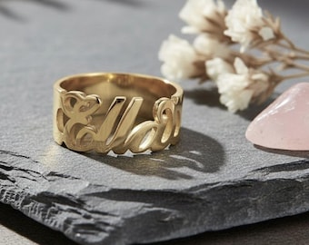 Custom Name Ring Sterling Silver