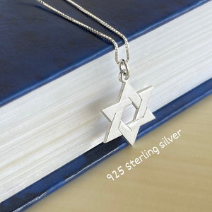 Dainty Sterling Silver Star of David Necklace: Magen David Pendant