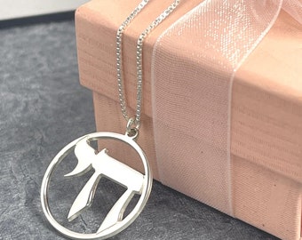 Hebrew Chai Necklace Sterling Silver