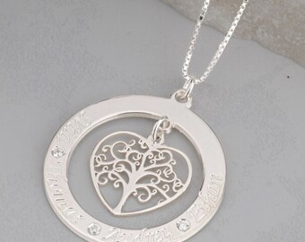 Family Tree of Life Necklace for Mom