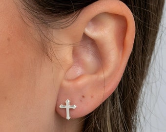 Orthodox Cross Earring Set