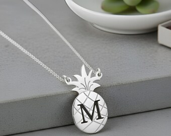 Pineapple Initial Necklace