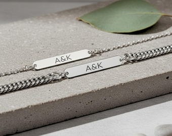 Matching Couple Bracelet Set – Personalized His and Hers Jewelry Gift