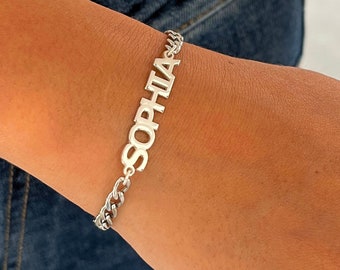 Cuban Chain Name Bracelet
