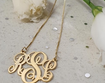 Monogram Necklace Sterling Silver 925