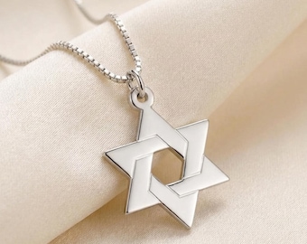 Star of David Necklace Sterling Silver