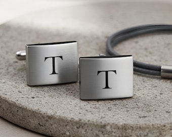 Engraved Square Cufflinks