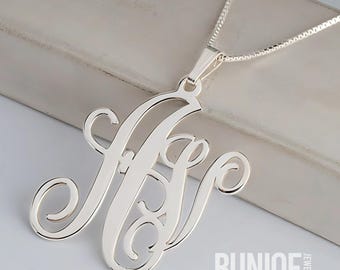 Two Initials Monogram Necklace
