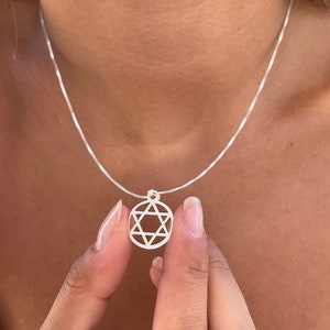 Sterling Silver Star of David Necklace: Jewish Magen David Pendant