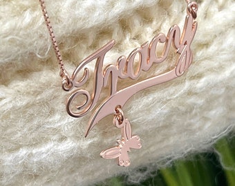 Butterfly Name Necklace