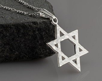 Hammered Star of David Necklace