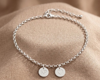 Initial Charms Anklet for Women