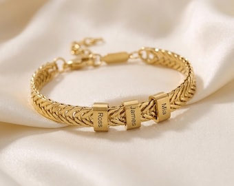 Engraved Dad Bracelet with Kids Names