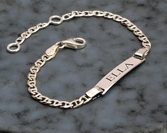 Sterling Silver Baby Name Bracelet