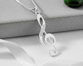 Custom Music Note Necklace