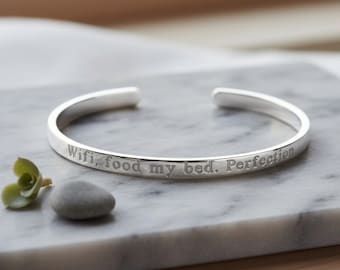 Thin Bangle Bracelet Sterling Silver