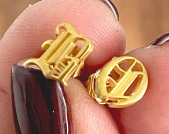 Old English Initial Earrings - Custom Letter Studs