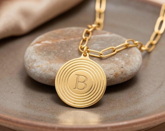 Paperclip Initial Necklace