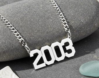 Cuban Chain Custom Year Necklace
