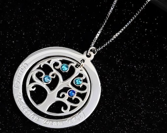 Family Tree of Life Necklace for Mom
