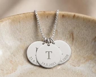 Personalized Initial Disc Necklace